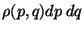 $\rho(p,q)dp  dq $