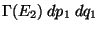 $\Gamma(E_2)  dp_1  dq_1$