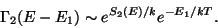 \begin{displaymath}
\Gamma _2 ( E- E_1 ) \sim e^{S_2 ( E)/k } e^{- E_1 / kT}.
\end{displaymath}