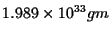 $\displaystyle 1.989 \times 10^{33} gm$