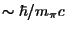 $\sim \hbar/{m_{\pi}c}$
