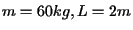 $m=60kg, L=2m$