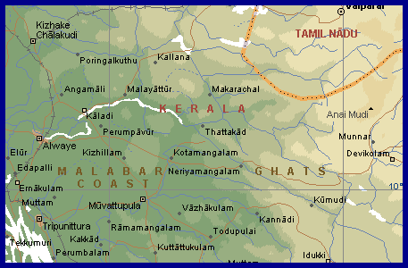 Thattekad Location Map