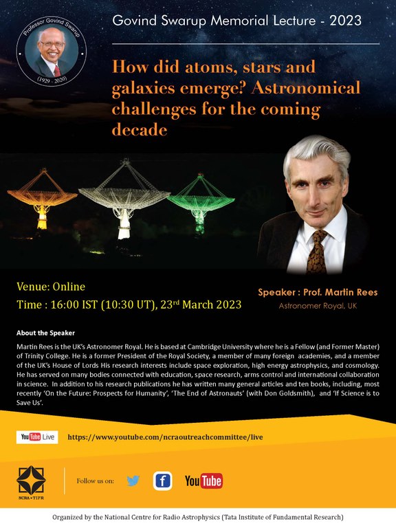 Govind swarup memorial lecture 2023 Govind swarup memorial lecture 2023